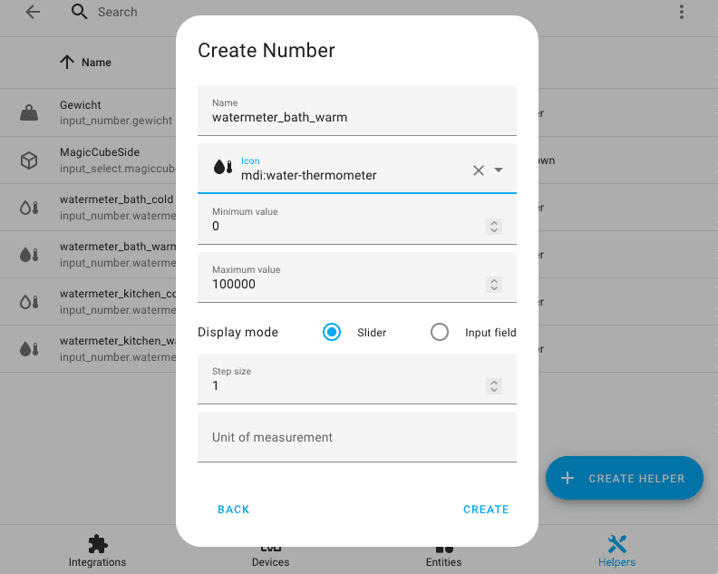 Create an input value for a number